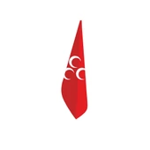 Üç Hilal Kırmızı Makam Bayrağı (Telalı-Simsiz-Direksiz) 100x150 cm - 1