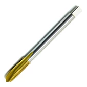 Maier M3x0,5 Düz Makina Kılavuzu HSS-M2AL Titanyum Kaplı Standart DIN-371/C MK371TC03 - 1