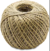 Jütburada Bej Jüt İplik 1 Adet 100 Metre Hasır İp Kırnap İp Doğal İp Çuval İp - 1