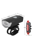 Bisiklet Işığı Usb Şarjlı Led Ön Arka Set Xbyc 6116 - 1