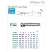 Maier G1/2"x14 Gaz Diş Helis Makina Kılavuzu HSS-M2AL DIN-5156/C MK5156H12 - 2