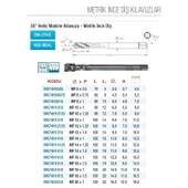 Maier M14x1,25 İnce Diş Helis Makina Kılavuzu HSS-M2AL DIN-374/C MK74H14125 - 2