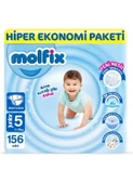 Molfix Bebek Bezi Ultra Fırsat Paketi Junior 5 No 156 Lı - 1