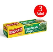 Koroplast Orta Boy Buzdolabı Poşeti 24x38 Cm 20 Li x 3 Paket thumbnail 1