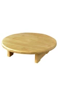 Digithome Bambu Tezgah Üstü Ayaklı Yuvarlak Kesim Panosu Servis ve Sunum Tahtası 30 Cm Kahverengi - THN76058 C1-1-18 - 2