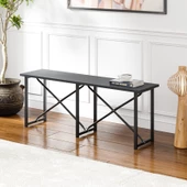 Eportatif Mutfak Bahçe Bank Sandalye Düz Bank Sandalye Bench Füme 1543 - 1