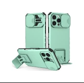 Cbtx iPhone 16 Pro Max Uyumlu Stereoskopik Tutucu Kayar Eksantrik Korumalı Telefon Kılıfı - 1