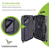 Vegmann Vela Antrasit 2'li Valiz Seti Orta Boy ,Kabin Boy thumbnail 4