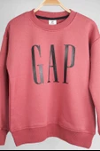 KIZ ERKEK BİSİKLET YAKA GAP BASKILI MANŞETLİ PAMUK SWEAT - 9