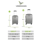 Vegmann Vela Gri 2'li Valiz Seti Orta Boy ,Kabin Boy - 2