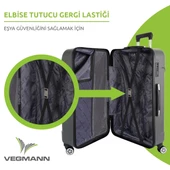 Vegmann Vela Gri 2'li Valiz Seti Orta Boy ,Kabin Boy - 4