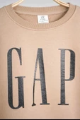 KIZ ERKEK BİSİKLET YAKA GAP BASKILI MANŞETLİ PAMUK SWEAT - 7