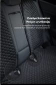 Tay Tüyü Oto Minderi Cepli Ön Arka Set Tüm Araçlara Uyumlu - 6