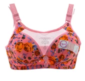 La Paris Çiçek Desenli Süngerli Pembe Sütyen NO:64 - 1