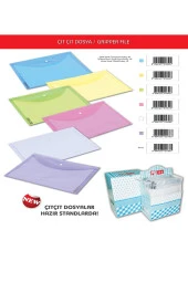 Abka Çıtçıtlı Dosya Şeffaf (1 Paket 12 Adet) - 1