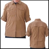 Uyguna-Yakala Erkek Gömleği Camel Outdoor-LEK.084 - 1