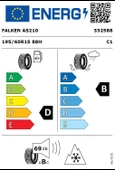 Falken 195/60 R15 TL 88H EUROALL SEASON AS210 Dört Mevsim Lastiği (Üretim Tarihi:2024) - 2