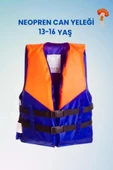 L Beden 13-16 Yaş, Turuncu Mavi Renk, Çocuklar İçin Yüzdürme Can Yeleği, Yüzmeyi Öğreten Can Yeleği - 1