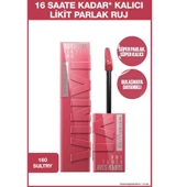 Maybelline New York Super Stay Vinyl Ink Likit Parlak Ruj 160 Sultry thumbnail 2