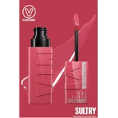 Maybelline New York Super Stay Vinyl Ink Likit Parlak Ruj 160 Sultry thumbnail 4