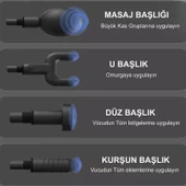 Defne Star Darbeli Titreşimli Şarjlı Sporcu Masaj Tabancası Masaj Aleti Kas Rahatlatıcı Egzersiz Aleti NG-SM003 - 4