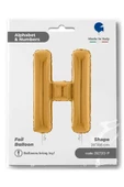 H Harf Grabo Altın Folyo Balon 66 cm - 4