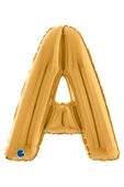 A Harf Grabo Altın Folyo Balon 66 cm thumbnail 3