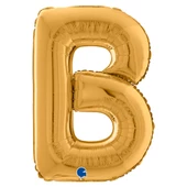 B Harf Grabo Altın Folyo Balon 66 cm thumbnail 1