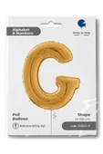 G Harf Grabo Altın Folyo Balon 66 cm - 4