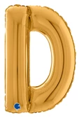 D Harf Grabo Altın Folyo Balon 66 cm - 3
