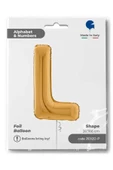 L Harf Grabo Altın Folyo Balon 66 cm thumbnail 4