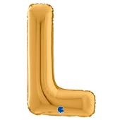 L Harf Grabo Altın Folyo Balon 66 cm thumbnail 1