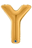Y Harf Grabo Altın Folyo Balon 66 cm - 3