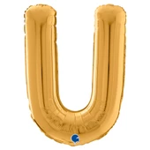 U Harf Grabo Altın Folyo Balon 66 cm - 1