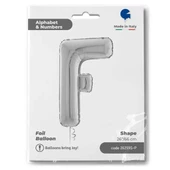 F Harf Grabo Gümüş Folyo Balon 66 cm thumbnail 2