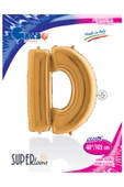 D Harf Grabo Altın Folyo Balon 102 cm thumbnail 4