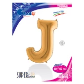 J Harf Grabo Altın Folyo Balon 102 cm - 2