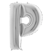 P Harf Grabo Gümüş Folyo Balon 102 cm - 1