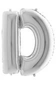 D Harf Grabo Gümüş Folyo Balon 102 cm thumbnail 3