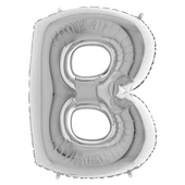B Harf Grabo Gümüş Folyo Balon 102 cm - 1