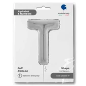 T Harf Grabo Gümüş Folyo Balon 66 cm thumbnail 2