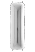I Harf Grabo Gümüş Folyo Balon 102 cm thumbnail 3