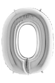 O Harf Grabo Gümüş Folyo Balon 102 cm thumbnail 3