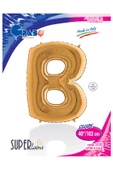 B Harf Grabo Altın Folyo Balon 102 cm - 4