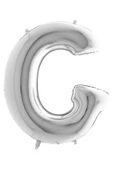 G Harf Grabo Gümüş Folyo Balon 102 cm thumbnail 3
