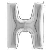 H Harf Grabo Gümüş Folyo Balon 102 cm thumbnail 1