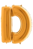 D Harf Grabo Altın Folyo Balon 102 cm thumbnail 3
