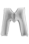 M Harf Grabo Gümüş Folyo Balon 102 cm thumbnail 3