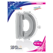 D Harf Grabo Gümüş Folyo Balon 102 cm thumbnail 2