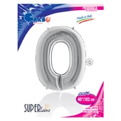 O Harf Grabo Gümüş Folyo Balon 102 cm thumbnail 2